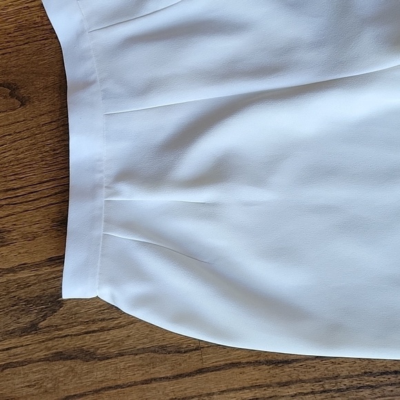 Gantos High Wasted Pleated Wide Straight Leg Trousers Vintage Ivory Off White 12 - Picture 9 of 16